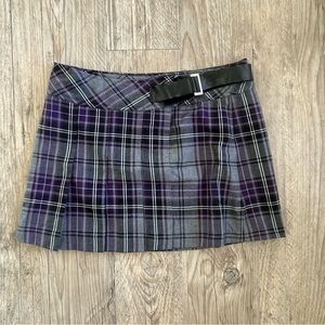Vintage Y2K Plaid Pleated Mini skirt